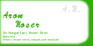 aron moser business card