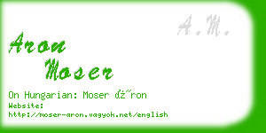 aron moser business card